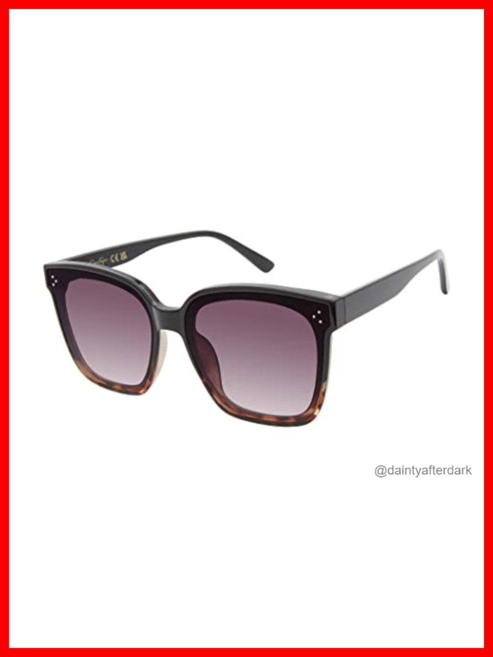 Oversized Cat Eye Square Sunglasses UV400 Retro Women's Full-Frame